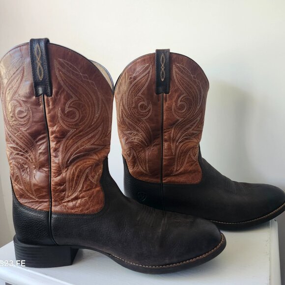 Men's Ariat Heritage Cowpunch Leather Western Cowboy Boots Mens Size 13D - Picture 4 of 6